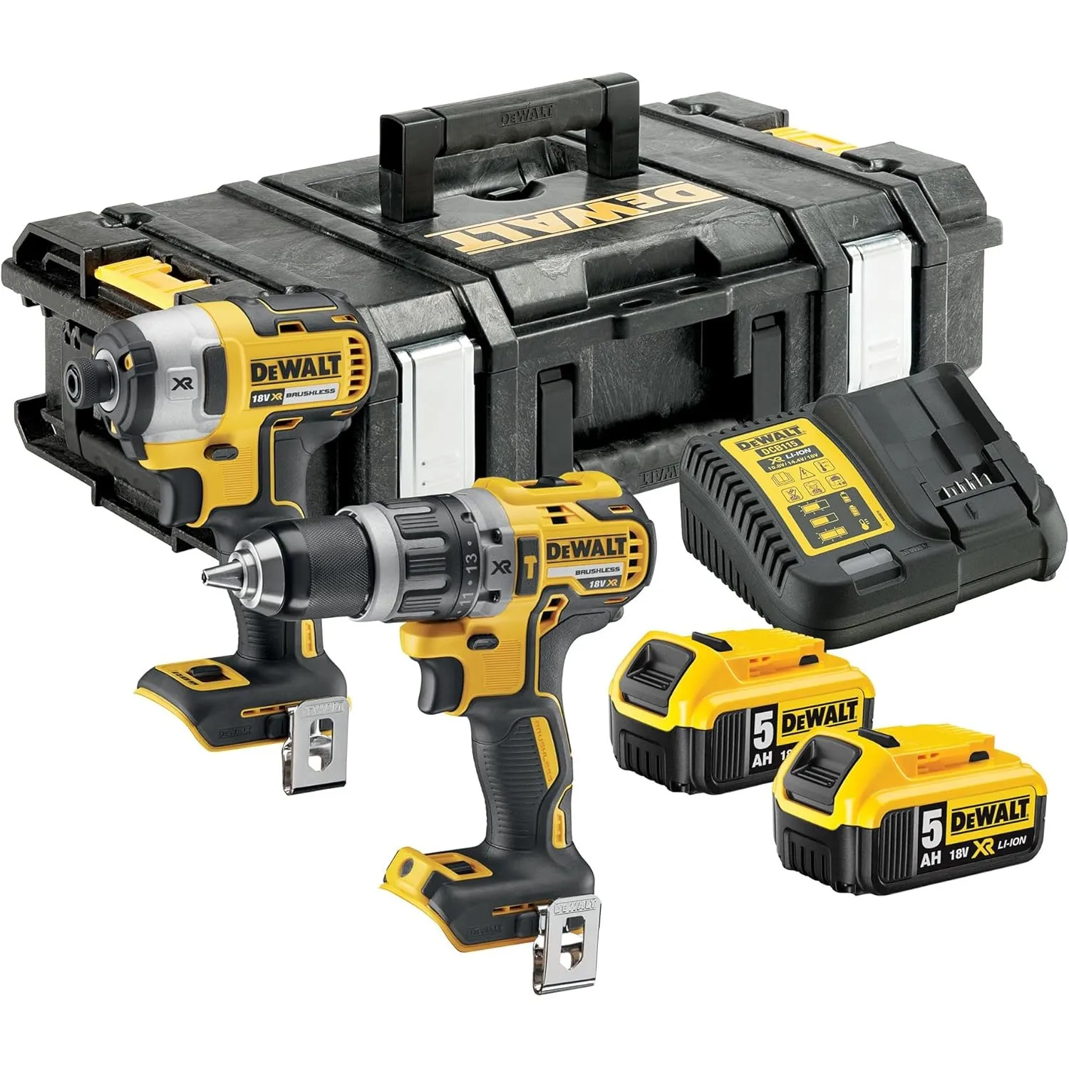 DEWALT 18V Akku-Kombopack – Schlagbohrschrauber DCD796 & Schlagschrauber DCF887, 2x 5,0Ah Li-Ion Akku, Schnellladegerät…