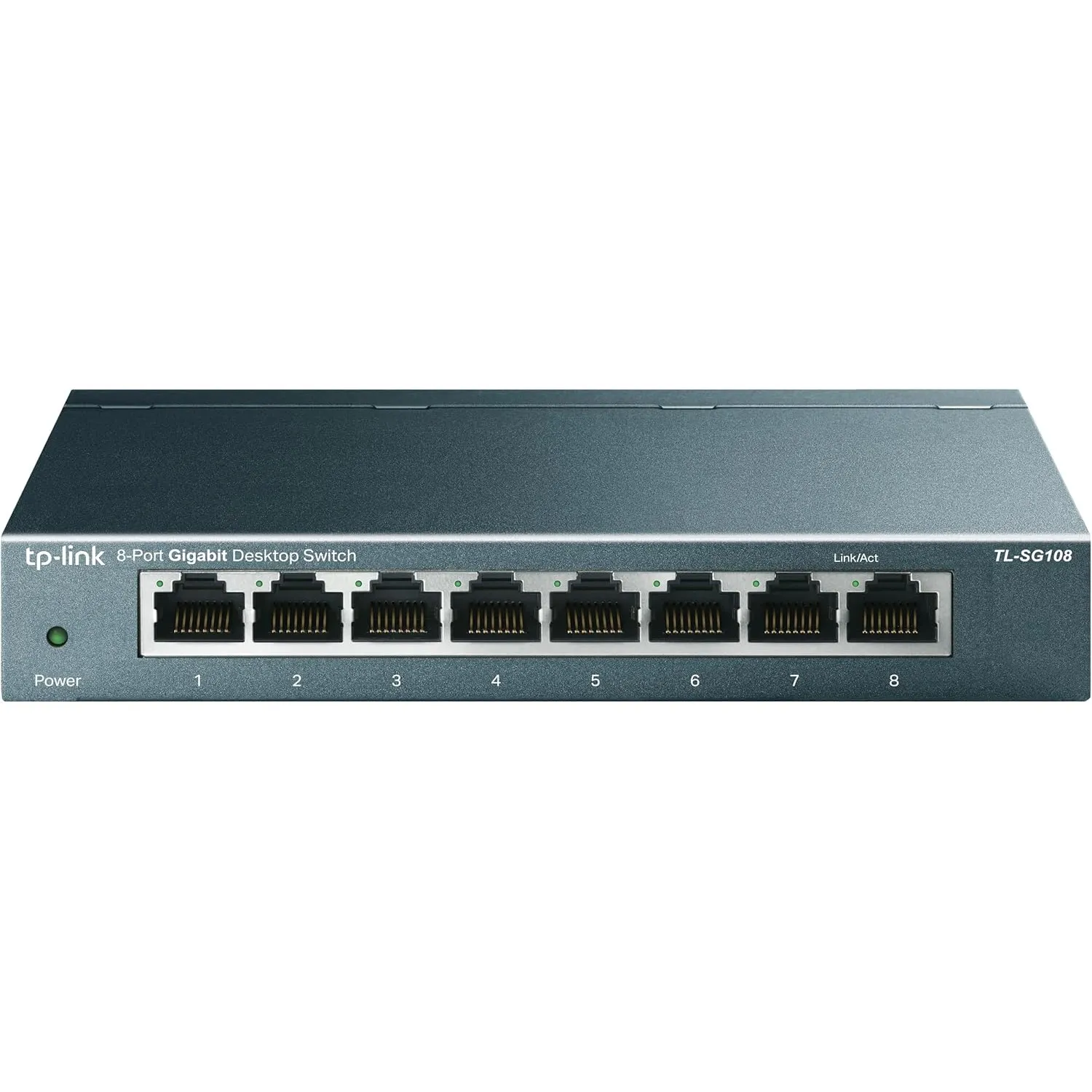 TP-Link TL-SG108 8-Port Gigabit Netzwerk Switch (Plug-and-Play, 8* RJ-45 LAN s, Metallgehäuse, IGMP-Snooping, unmanaged…