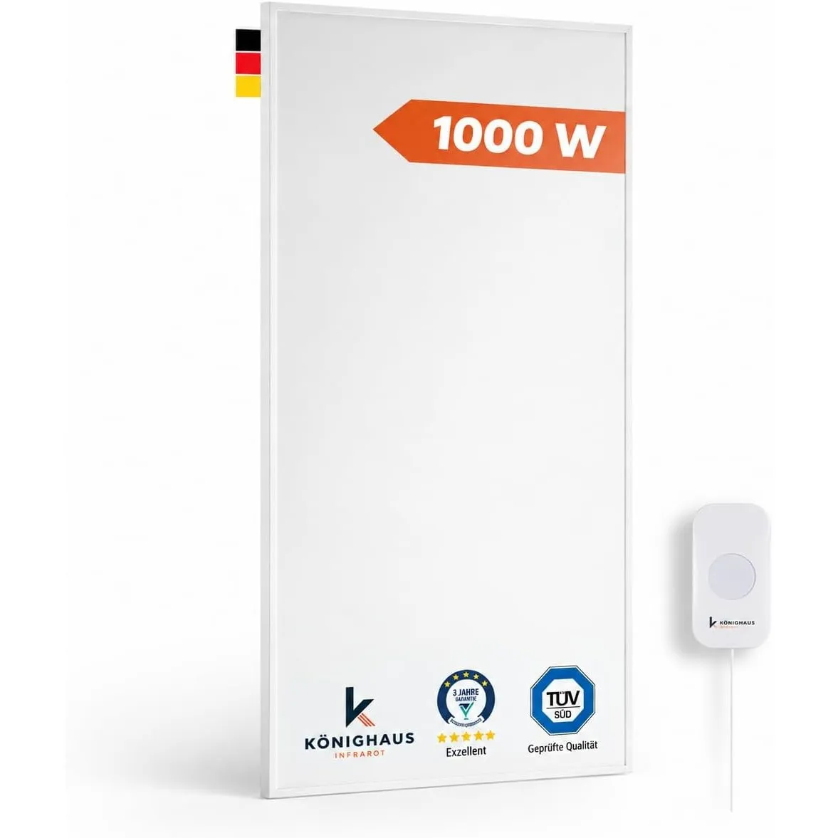 Könighaus Infrarotheizung 1000 Watt - Smart App