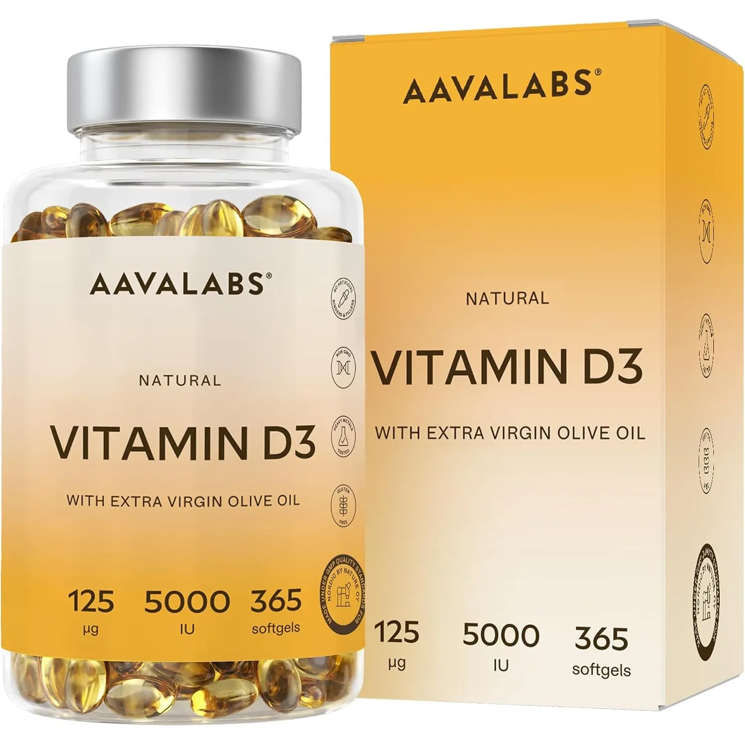 Vitamin D3 Hochdosiert Depot 5000 IU 365 Kapseln - Vitamin D3 5000 IE