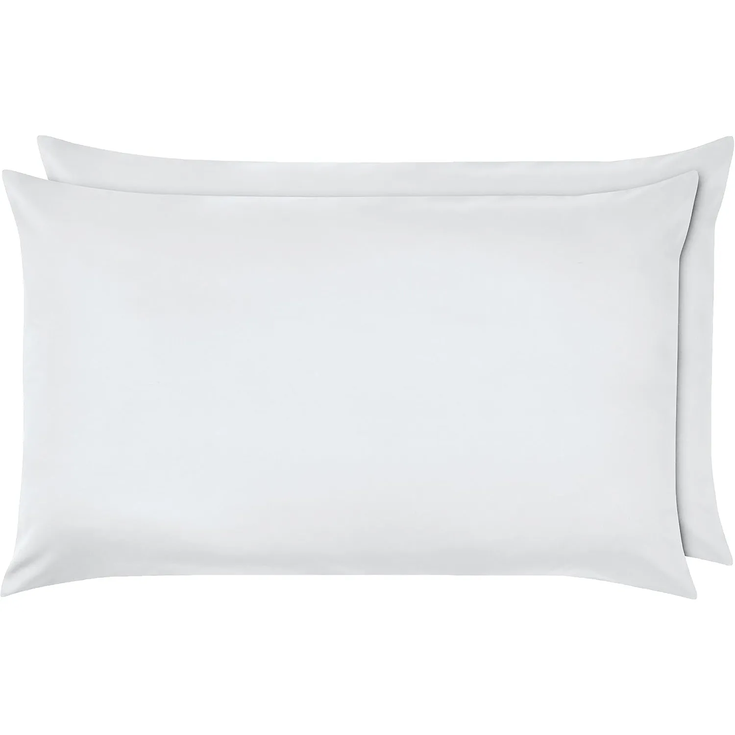 Amazon Basics Mikrofaser Kissenbezug, 50 x 80 cm, 2er-Pack, Weiß
