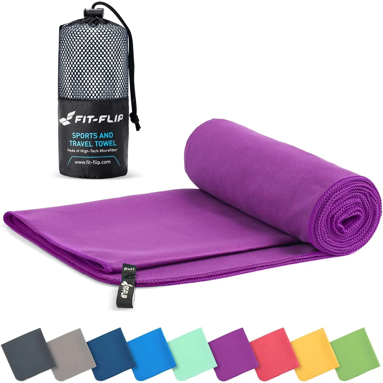 Fit-Flip Mikrofaser Handtuch schnelltrocknend für Fitness, Sport & Sauna