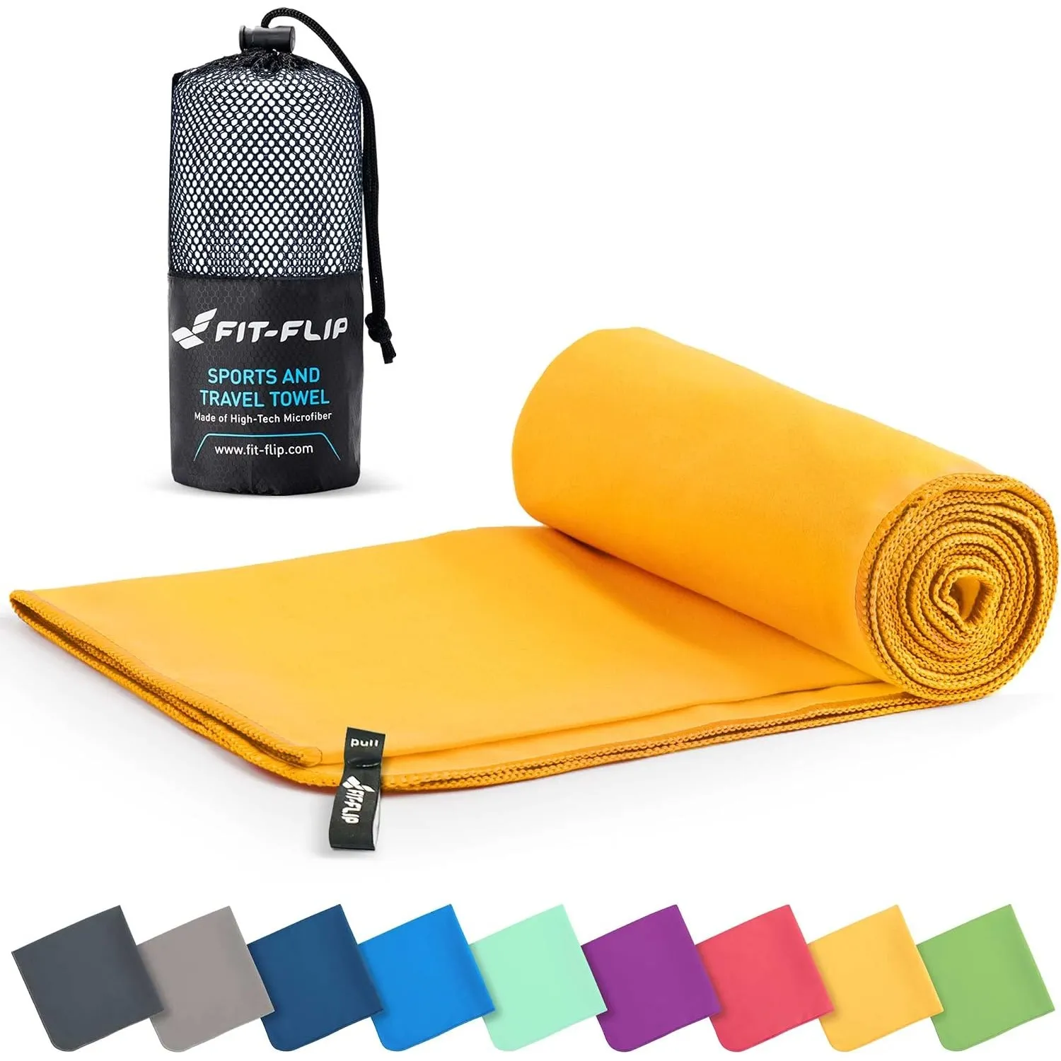 Fit-Flip Mikrofaser Handtuch schnelltrocknend für Fitness, Sport & Sauna