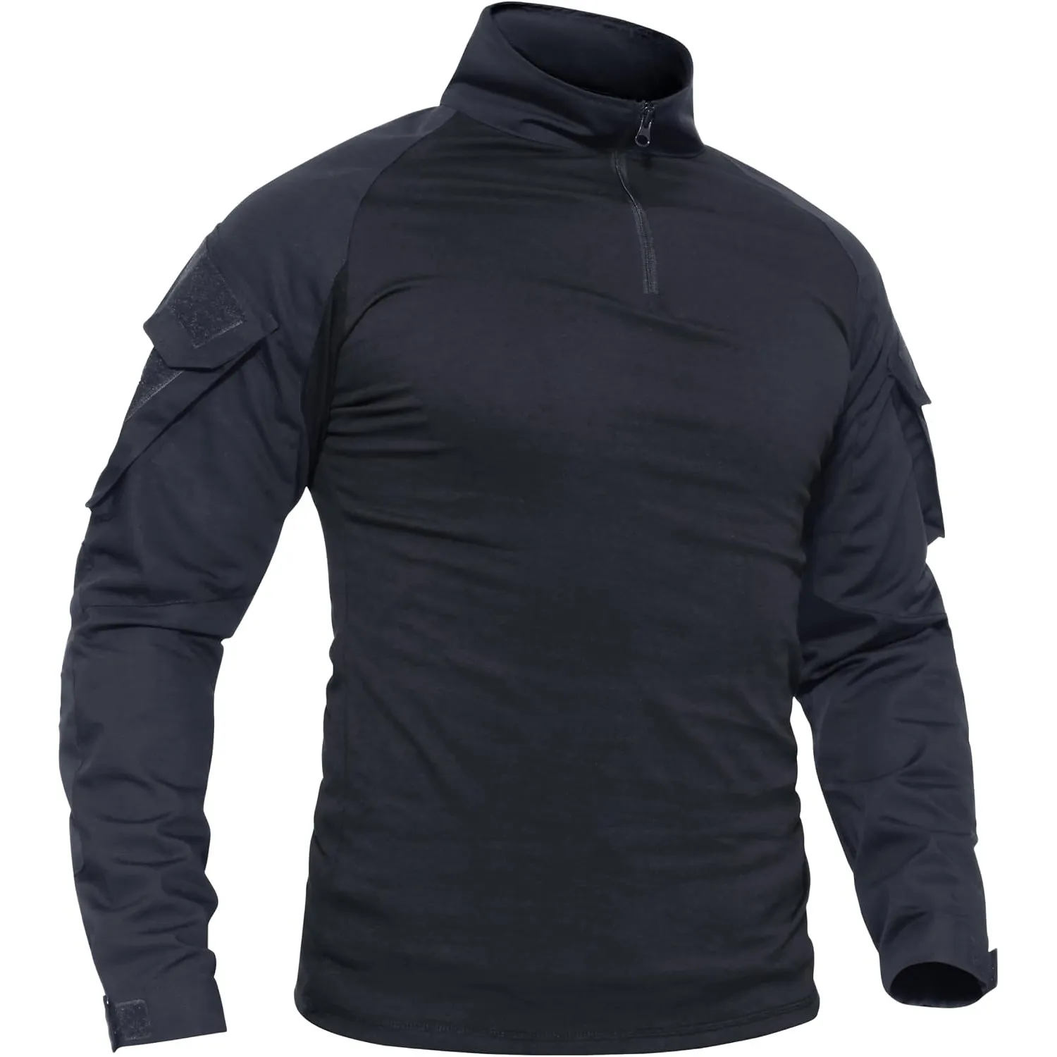 TACVASEN Slim Fit Herren Baumwollhemd Outdoor Military T-Shirt mit Tasche