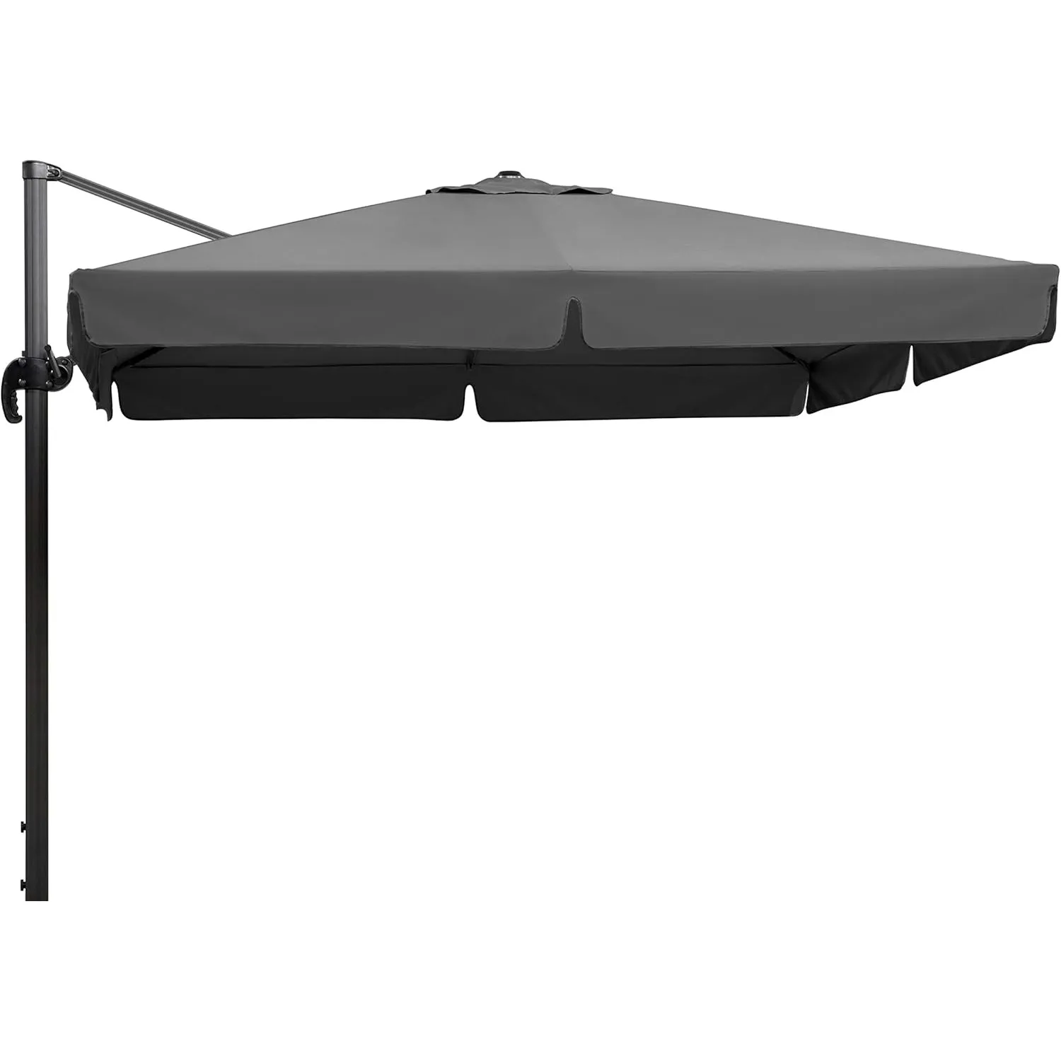 Schneider Sonnenschirm Rhodos, anthrazit, 300 x 300 cm quadratisch, 782-15, Gestell Alu/Stahl, Bespannung Polyester, 24…