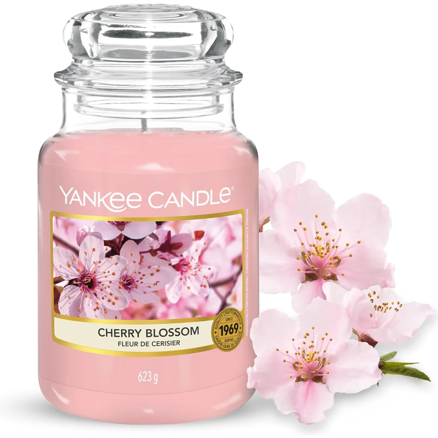 Yankee Candle Duftkerze im Glas (groß) | Cherry Blossom | Brenndauer bis zu 150 Stunden | Perfekte Geschenke für Frauen