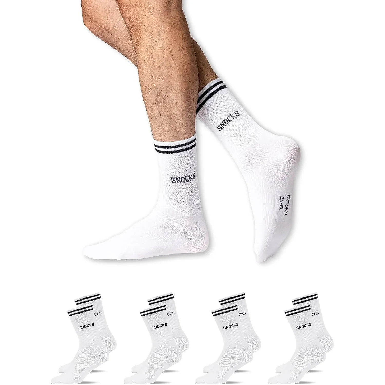 Snocks Retro Socken aus Bio-Baumwolle, 4 Paar