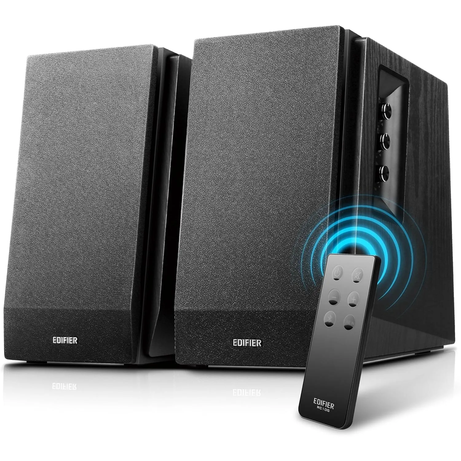 Edifier R1700BT Lautsprecher-Set – 2 Regallautsprecher – analoge + digitale Anschlüsse – Bluetoothverbindung – Echtholz…