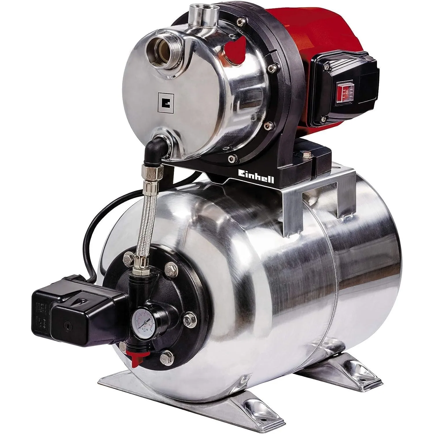 Einhell Hauswasserwerk GC-WW 1250 NN (1200 W, max. 5 bar, 5000 L/h Fördermenge, max. 50 m Förderhöhe, wartungsfreier Mo…