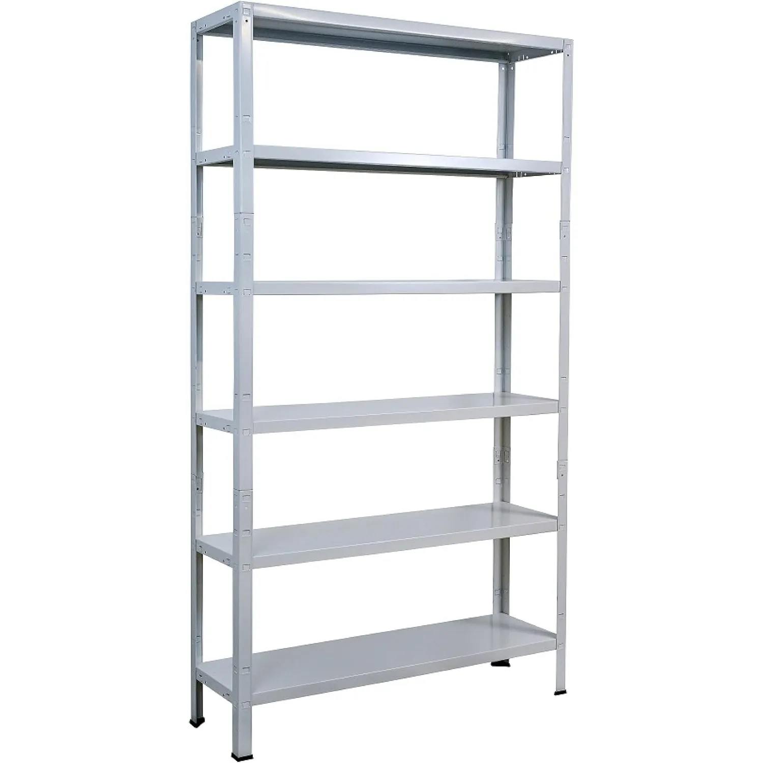 SCHULTE Regalwelt Steck- Büroregal mit 6 PowerMAX Fachböden, 65 kg Tragkraft, 200x100x30 cm (HxBxT), weiß, Lagerregal, …