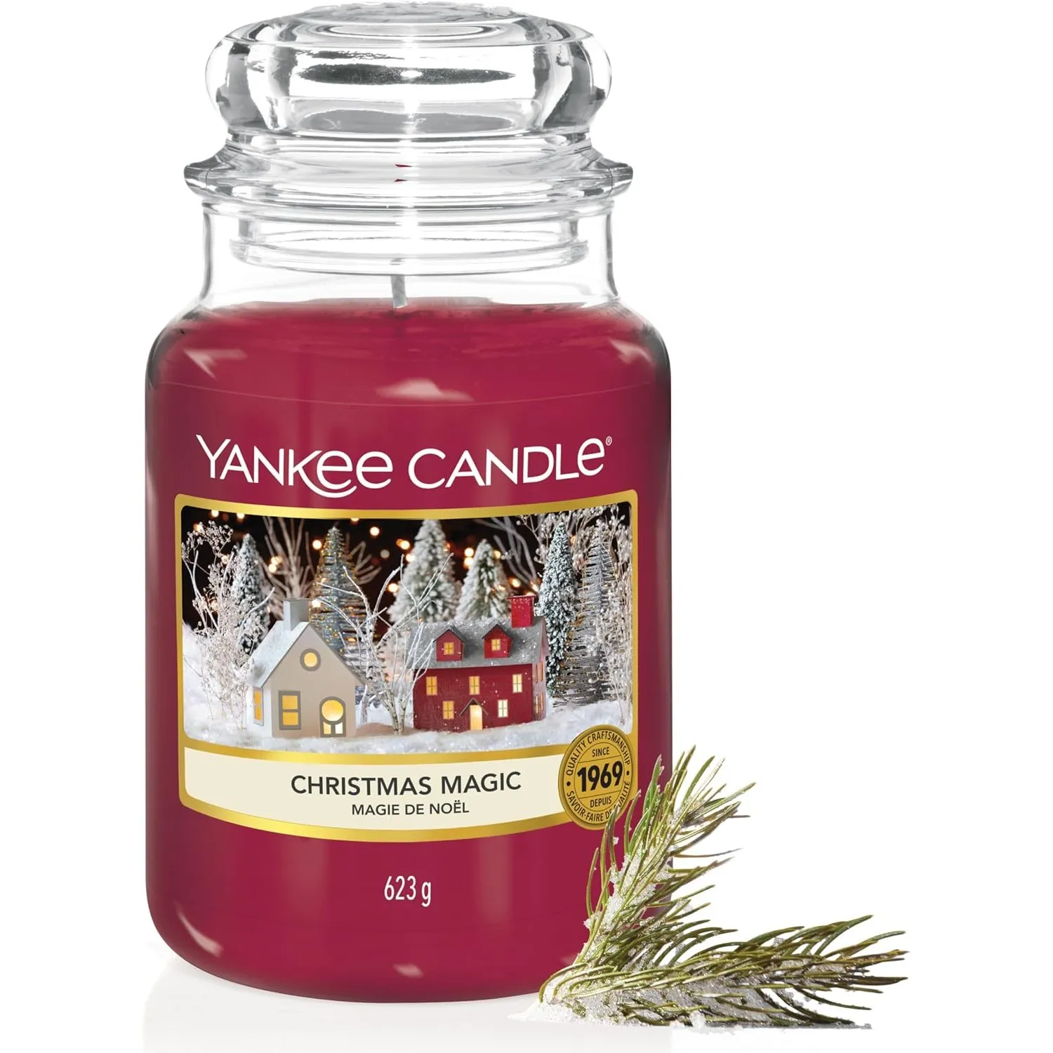 Yankee Candle Duftkerze im Glas (groß) | Christmas Magic | Kerze mit langer Brenndauer bis zu 150 Stunden | Perfekte Ge…