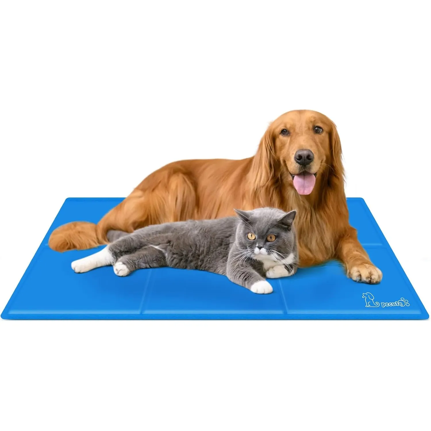 pecute Kühlmatte für Hunde, langlebiger, Upgrade, Oxford-Stoff + PVC, Dicke 0,4 mm, automatische Kühlmatte für Haustiere