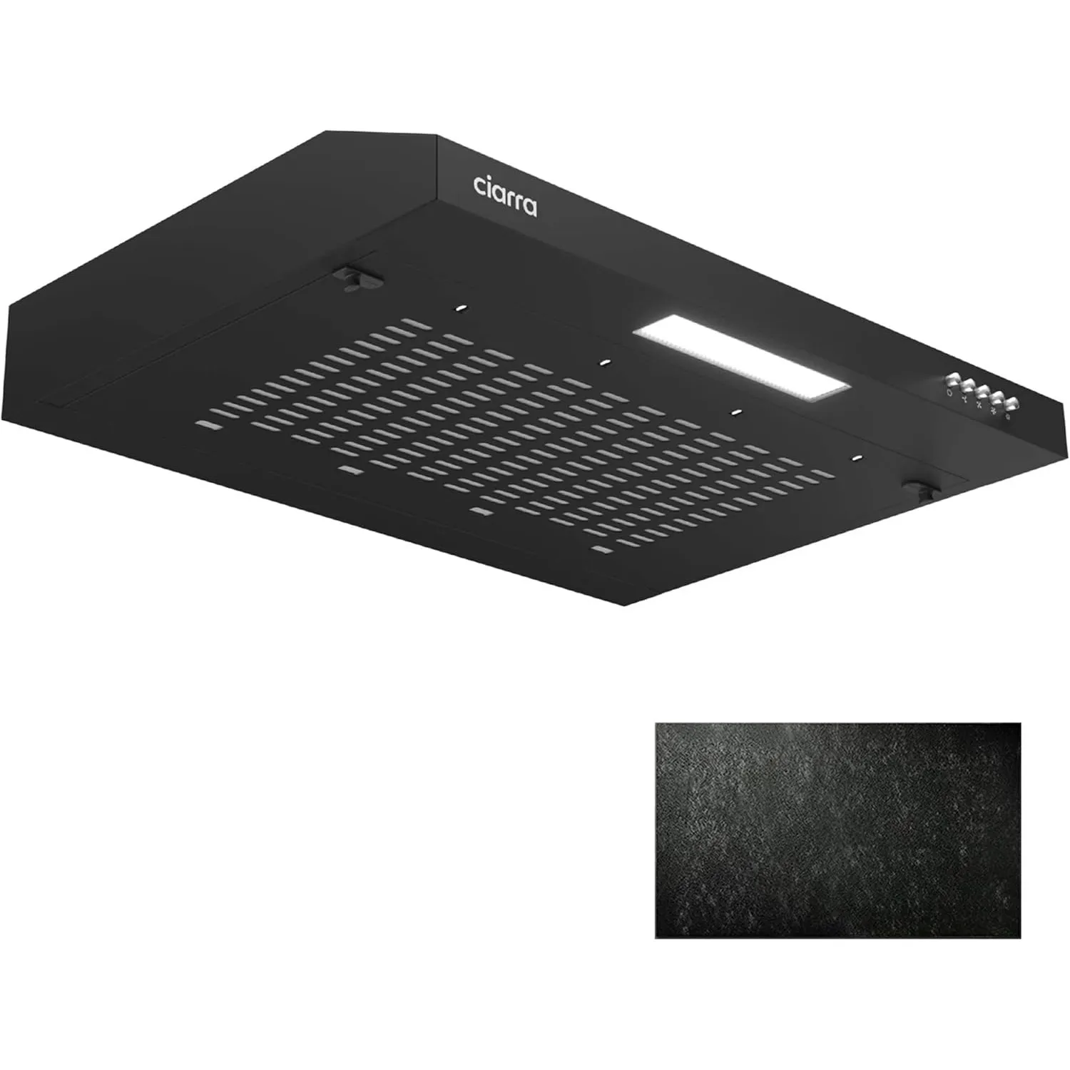 CIARRA CBCB6903 Unterbau Dunstabzugshaube 60cm Schwarz für Wohnung Küchen