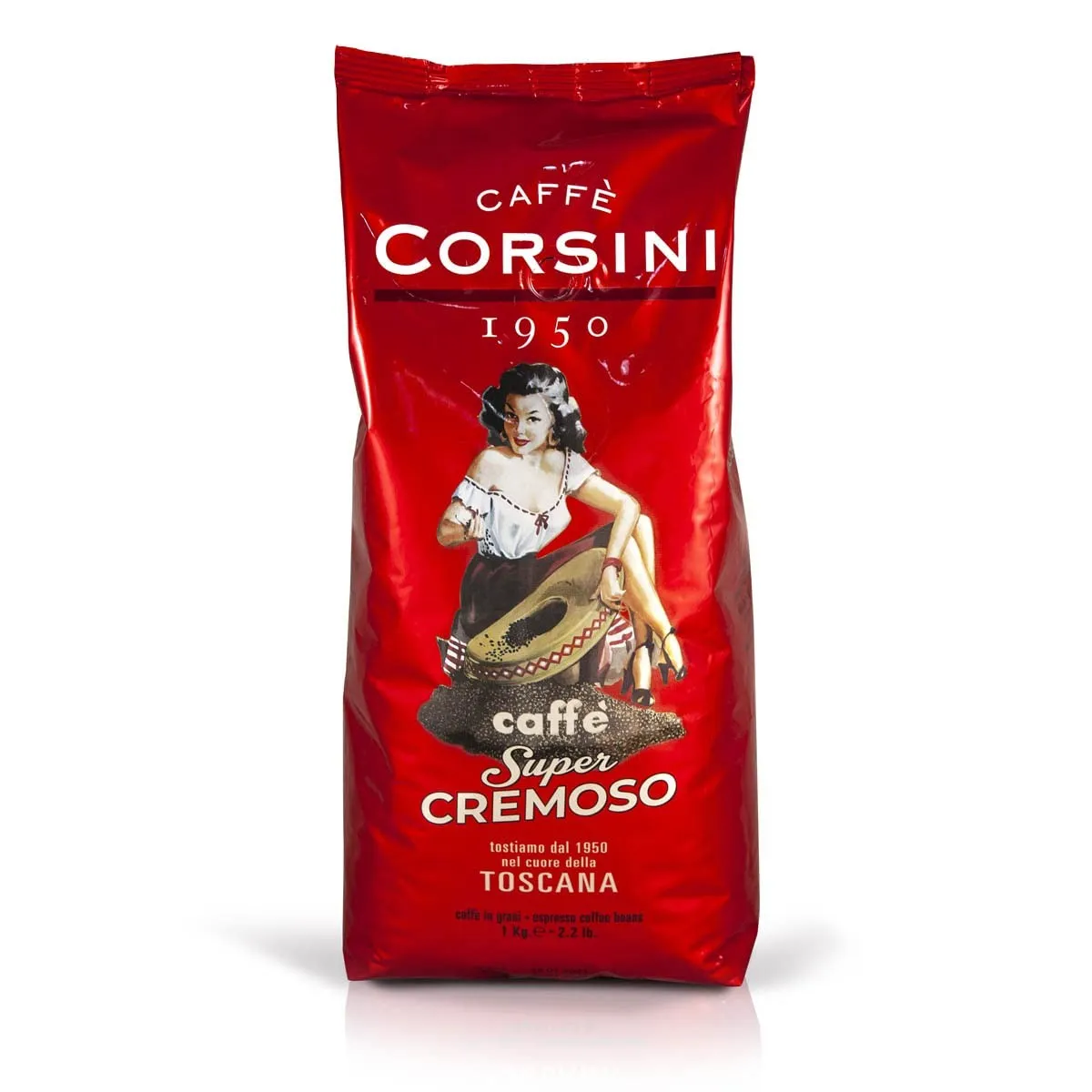 Corsini Caffe Super Cremoso in Grani italienischen Espresso Bohnen - Mischung aus erstklassigen Kaffeesorten für einen …