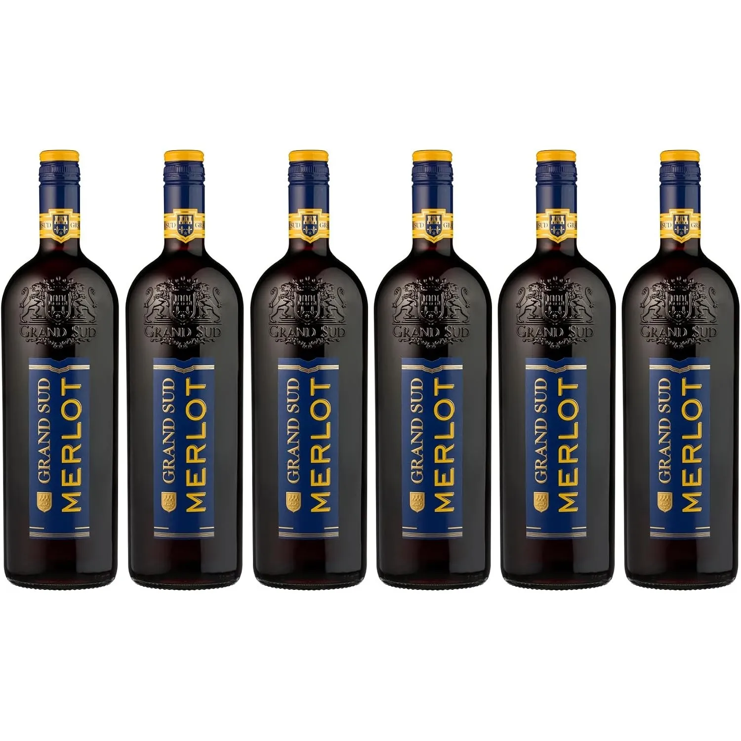 Grand Sud - Merlot aus Süd-Frankreich - Sortentypischer Trocken Rotwein (6 x 1 L)
