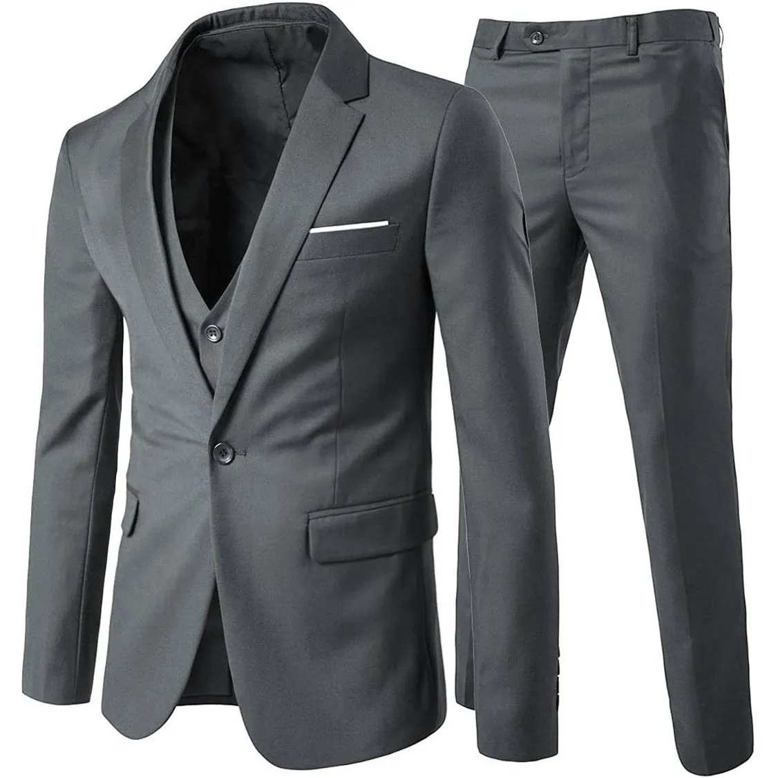 Allthemen Herren Anzug 3 Teilig Slim Fit Anzüge Business Hochzeit Männer