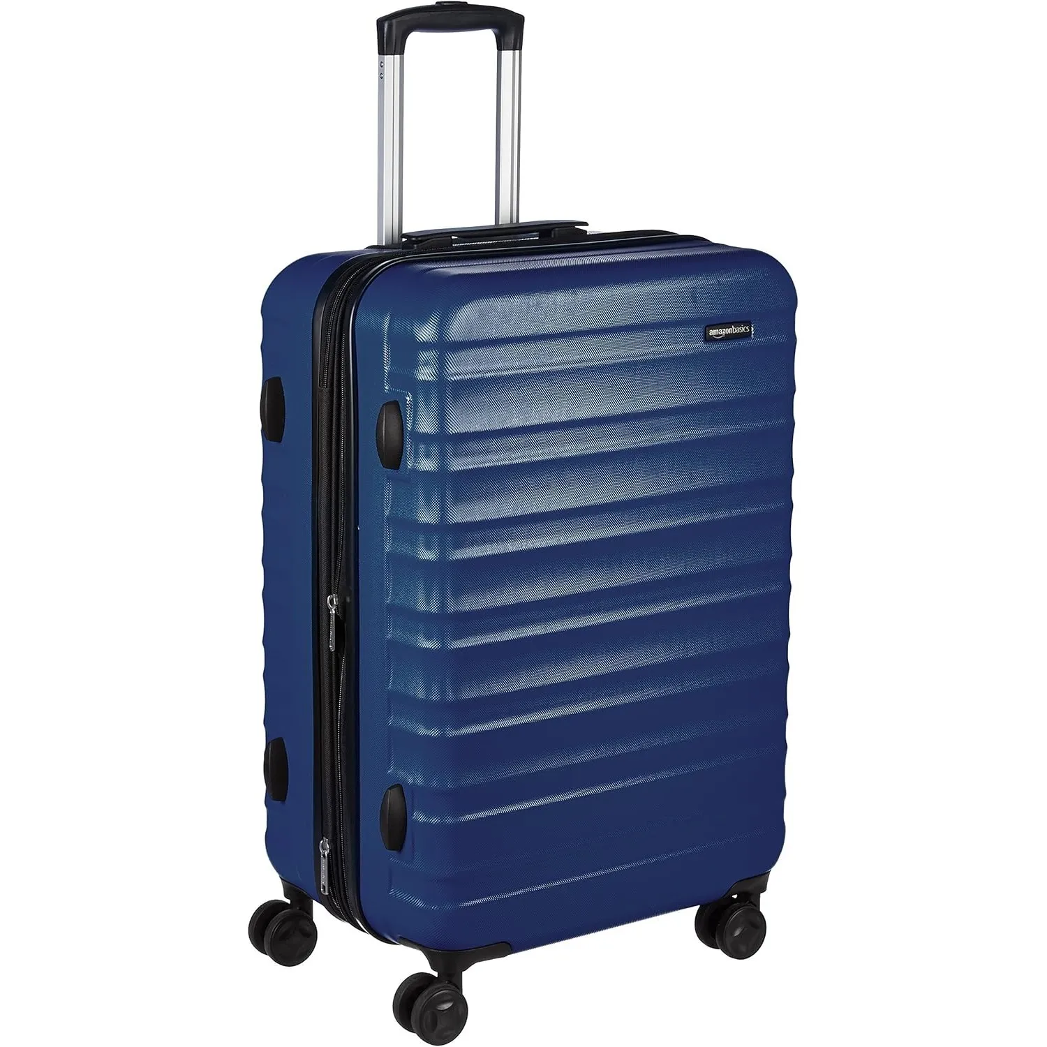 Amazon Basics Hartschalen-Koffer Mittelgroß - Erweiterbares ABS-Reisegepäck mit 4 Doppel-Spinnerrädern - Kratzfest und …
