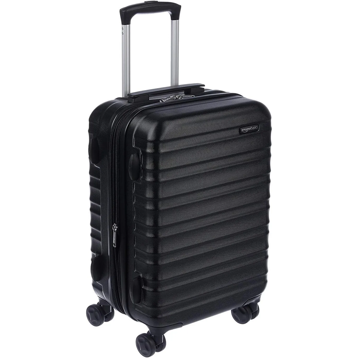 Amazon Basics Hartschalen-Koffer Klein - Erweiterbares ABS-Handgepäck mit 4 Doppel-Spinnerrädern - Kratzfest und Leicht…