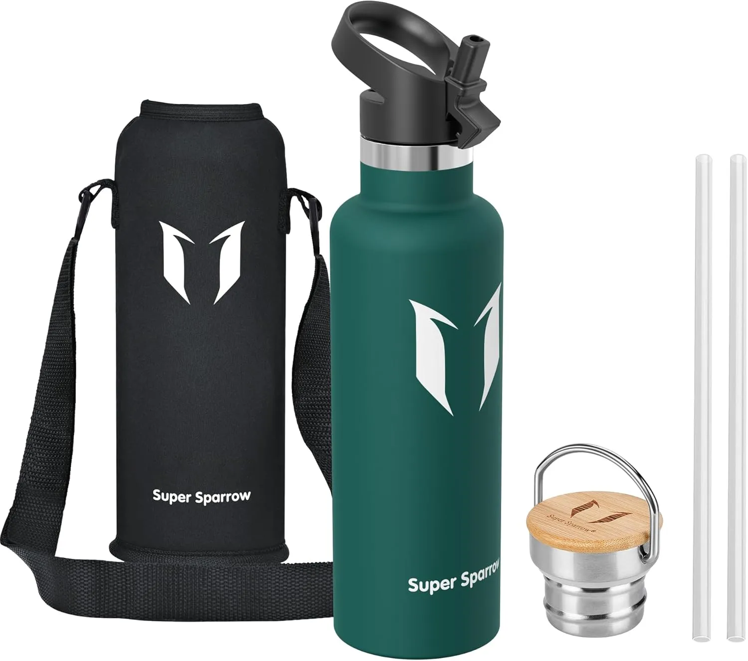 Super Sparrow Trinkflasche Edelstahl - 500ml/750ml/1L - Auslaufsicher Thermoskanne, BPA-Frei Wasserflasche - Thermosfla…
