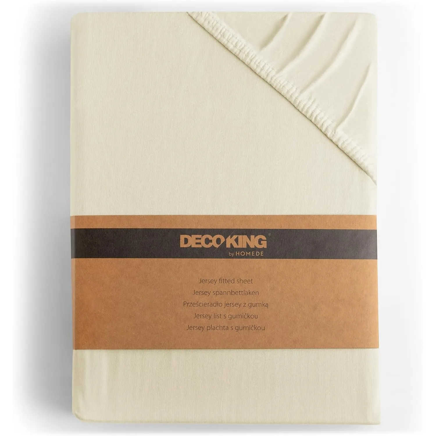 DecoKing Spannbettlaken 200x220 220x240 cm 100% gekämmte Baumwolle Amber | Beige Spannbetttücher Jersey Boxspringbett 2…