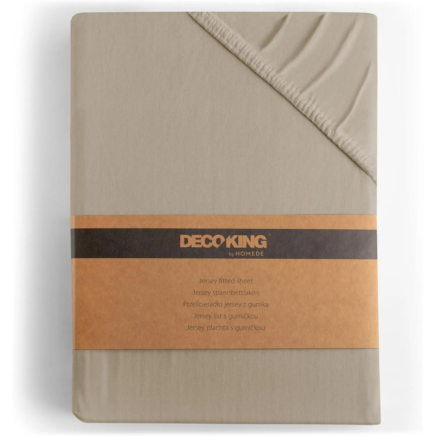 DecoKing Spannbettlaken 200x200 200x220 cm 100% gekämmte Baumwolle Amber | Cappuccino Spannbetttücher Jersey Boxspringb…