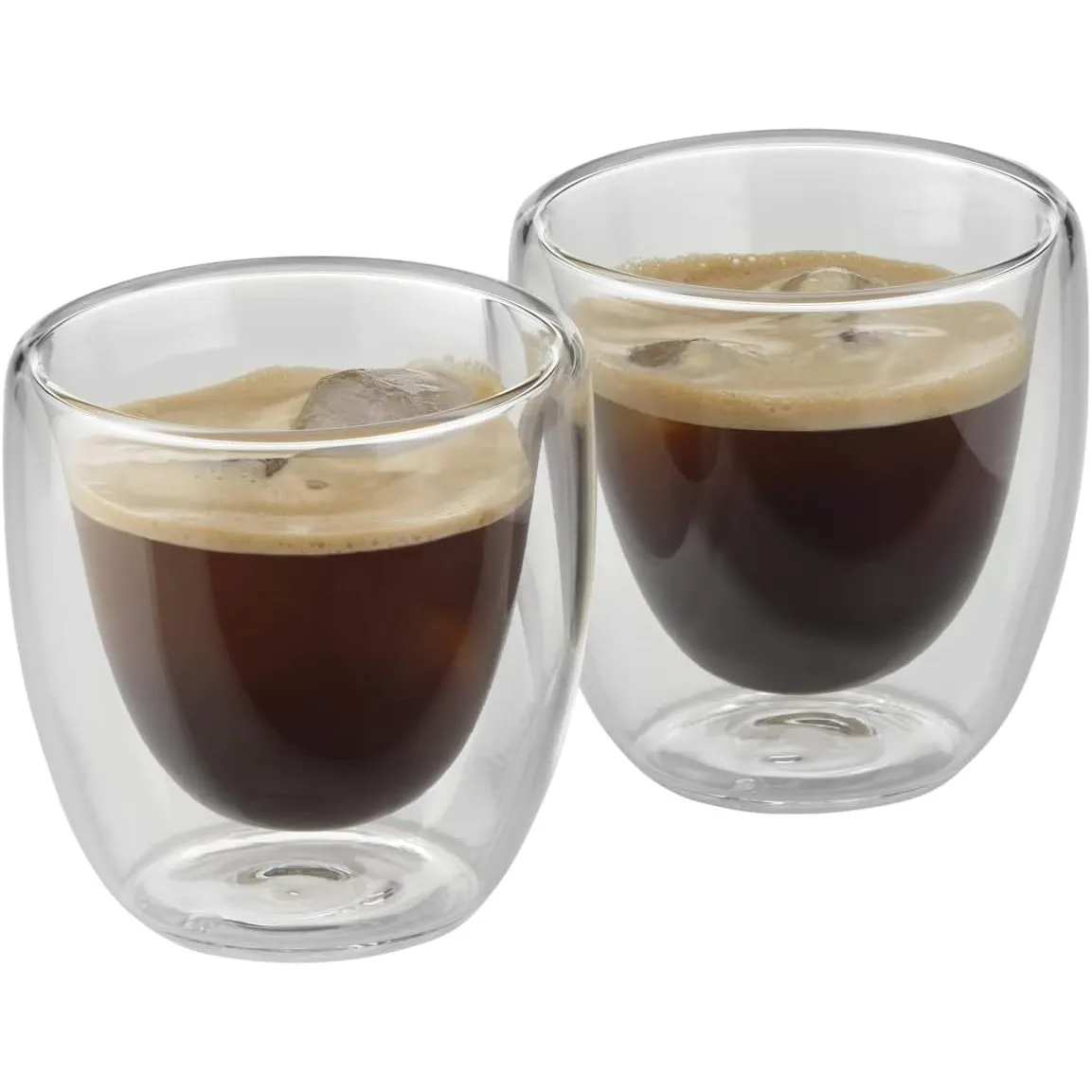 WMF Kult doppelwandige Espressotassen Glas Set 2-teilig, doppelwandige Gläser 80ml, Schwebeeffekt, Thermogläser, hitzeb…