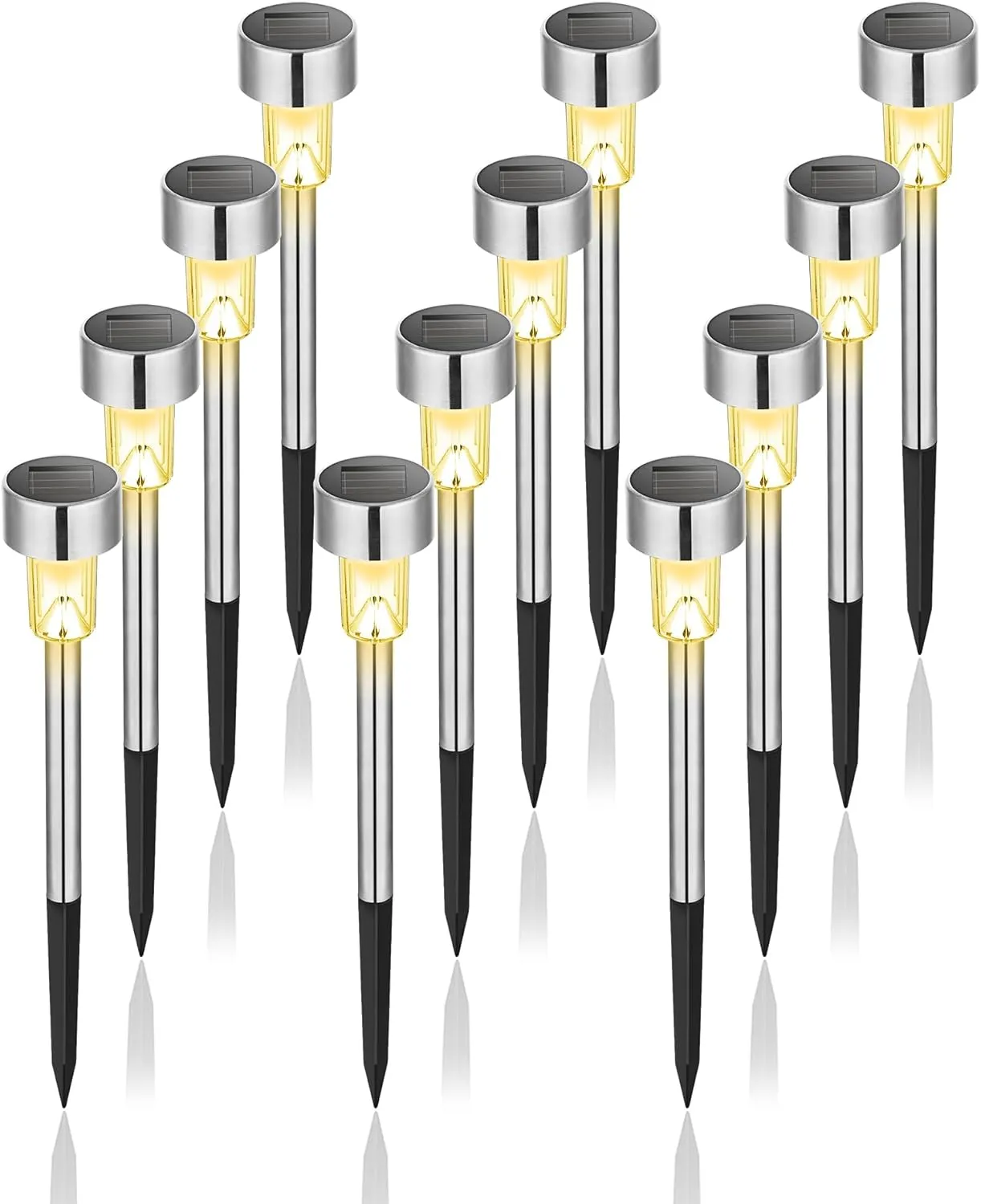 GIGALUMI Solarlampen für außen, Solarleuchten für Garten, 12 Stück, wasserdichte Solar Gartenleuchten für außen Garten,…