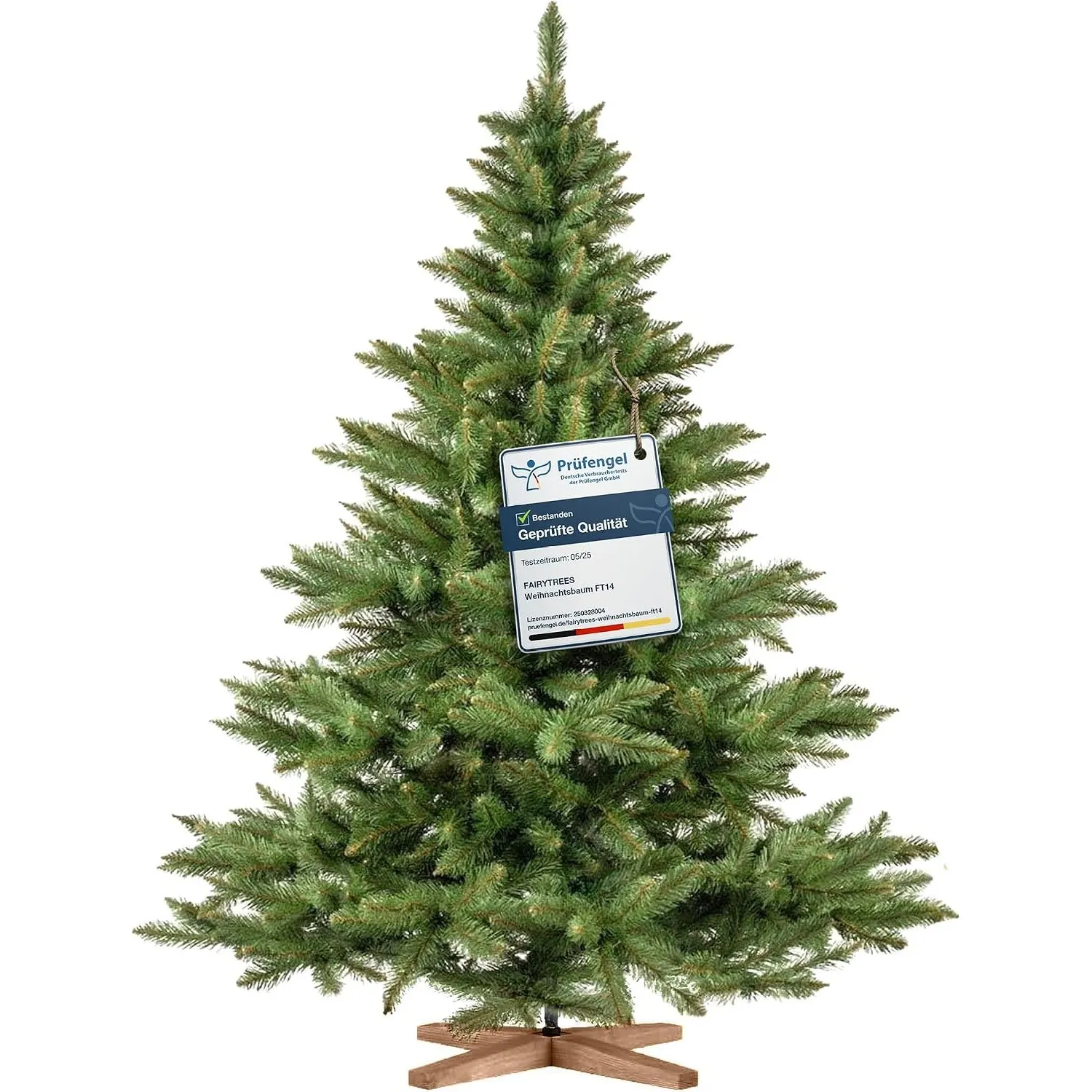FairyTrees Weihnachtsbaum künstlich 180 cm NORDMANNTANNE TESTSIEGER