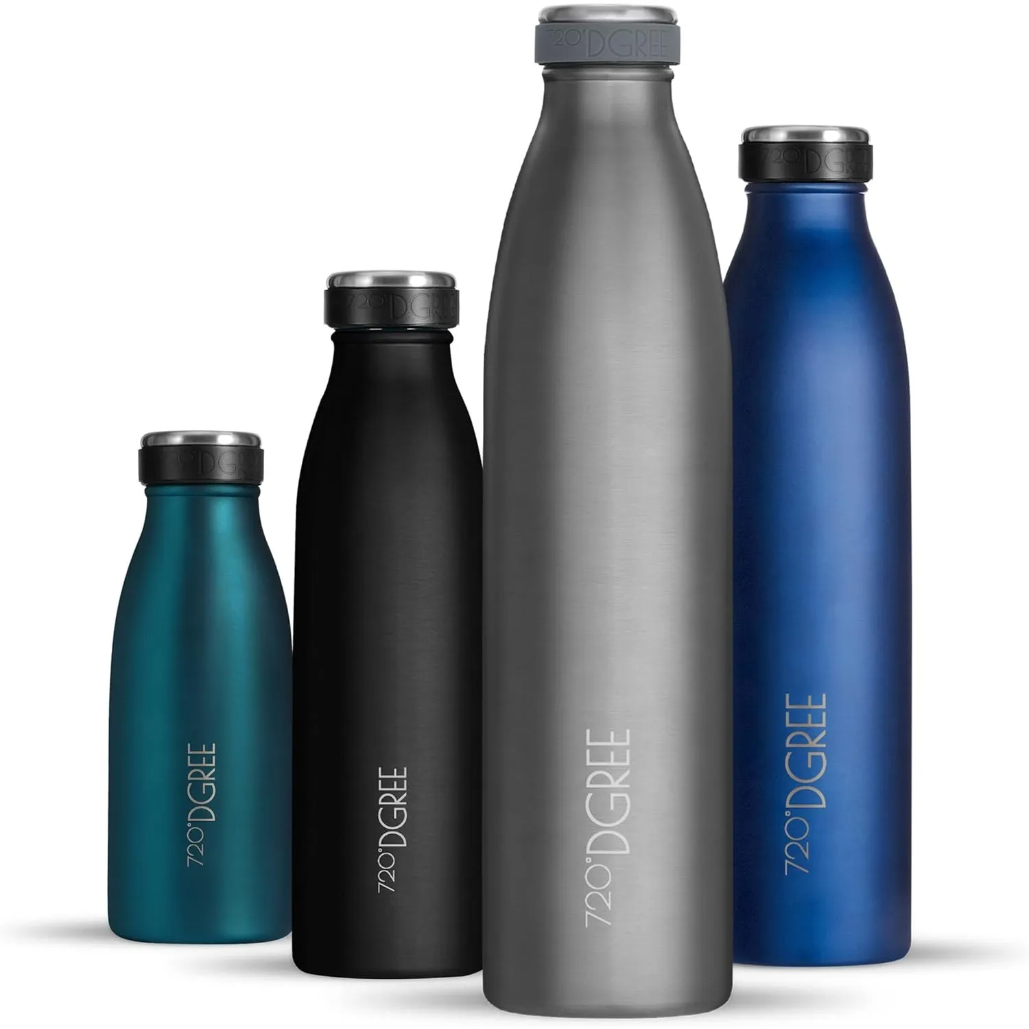 720°DGREE Edelstahl Trinkflasche “milkyBottle” - 1L - BPA-Frei, Auslaufsicher, Kohlensäure geeignet - Thermosflasche fü…