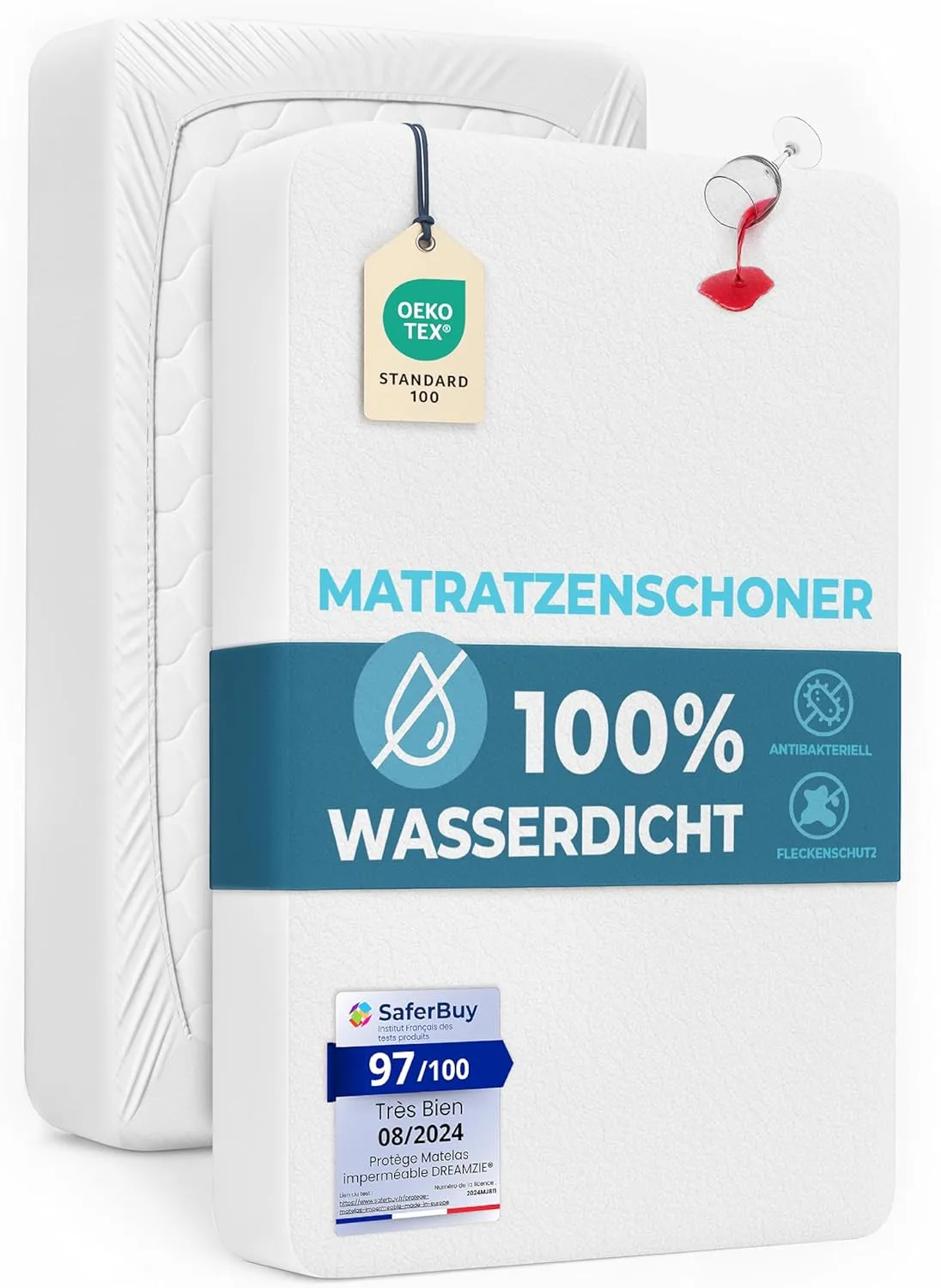 Dreamzie Matratzenschoner 70x140 cm Wasserdicht, für Babys - Matratzenschutz Weich, Hypoallergen und Atmungsaktiv – Oek…
