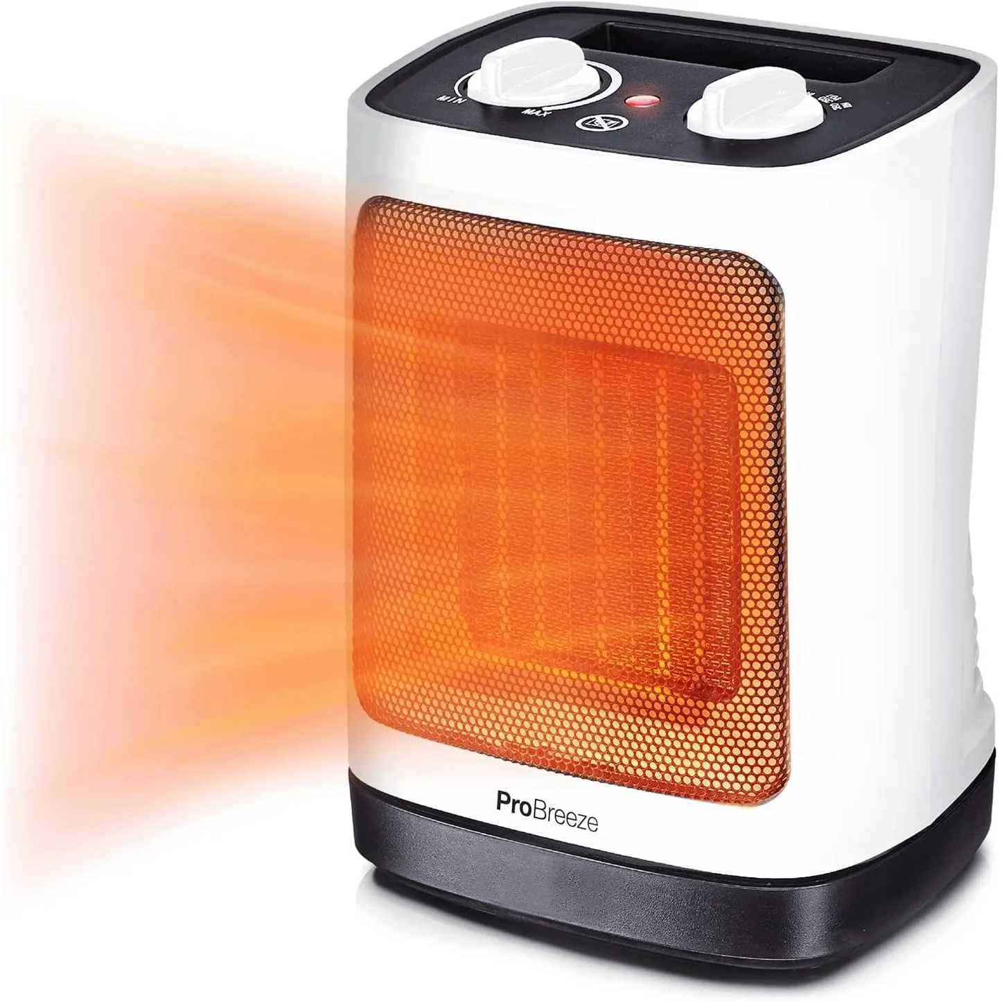 Pro Breeze 2000W Keramik-Heizlüfter, Energiesparender Heizlüfter mit Thermostat & 60°-Oszillation, 2 Heizstufen, elektr…
