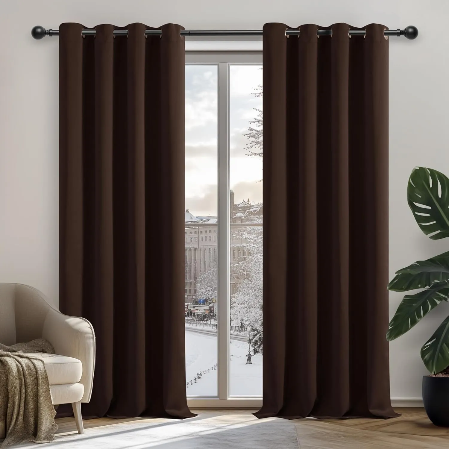 Deconovo Blackout curtains, thermal curtains, sound insulation, opaque curtains