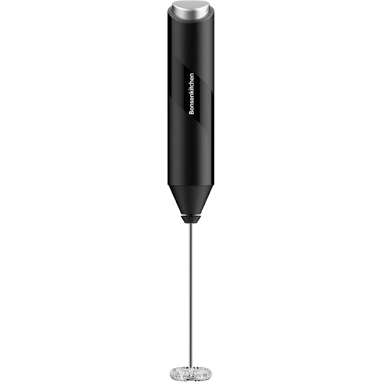 Bonsenkitchen Milchaufschäumer Elektrisch, Handheld Stab, Batteriebetrieben | Edelstahl-Schneebesen, Tragbarer, Für Kaf…