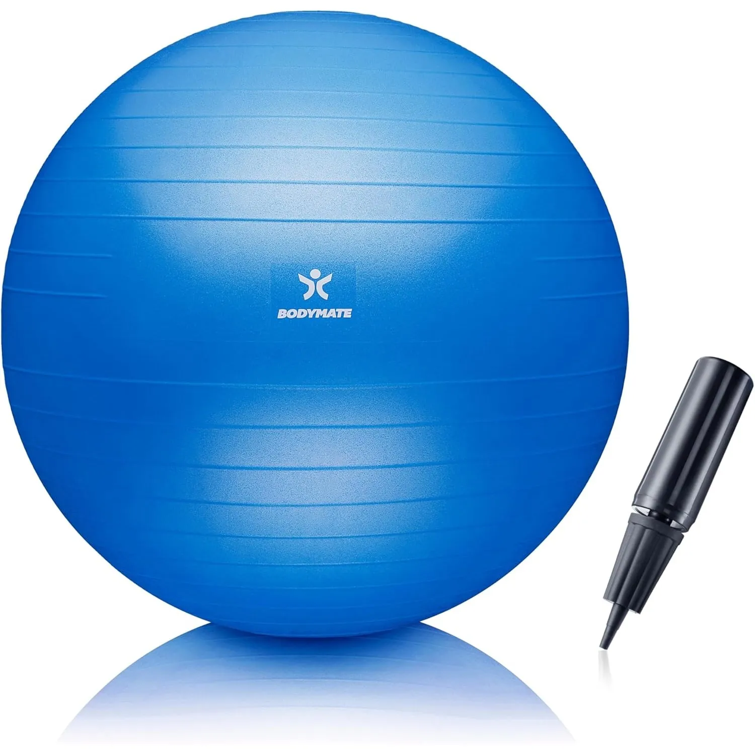 BODYMATE Gymnastikball Sitzball Trainingsball mit GRATIS E-Book inkl. Luft-Pumpe, Ball für Fitness, Yoga, Gymnastik, Co…
