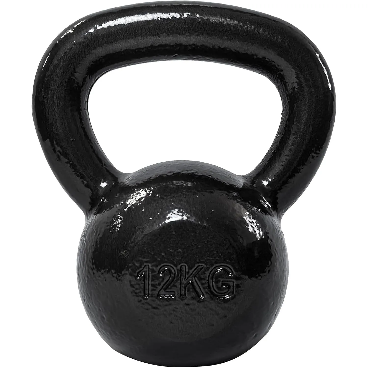 Amazon Basics Kettlebell - Gusseisen Widerstandstraining Gewicht mit Texturiertem Breitem Griff - Lackierte Oberfläche …