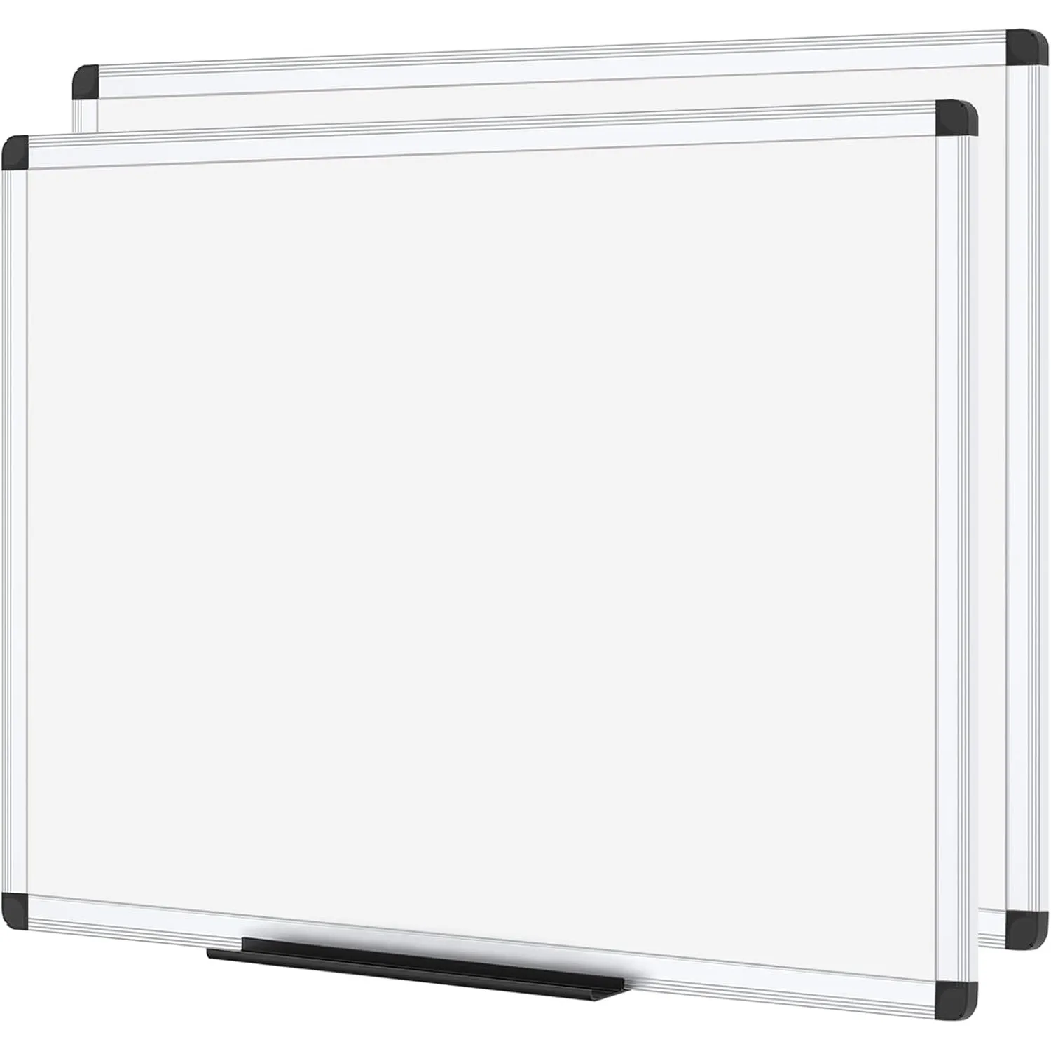 VIZ-PRO Magnetisches Whiteboard 120 x 90 cm, 2er Pack, Trocken Abwischbar