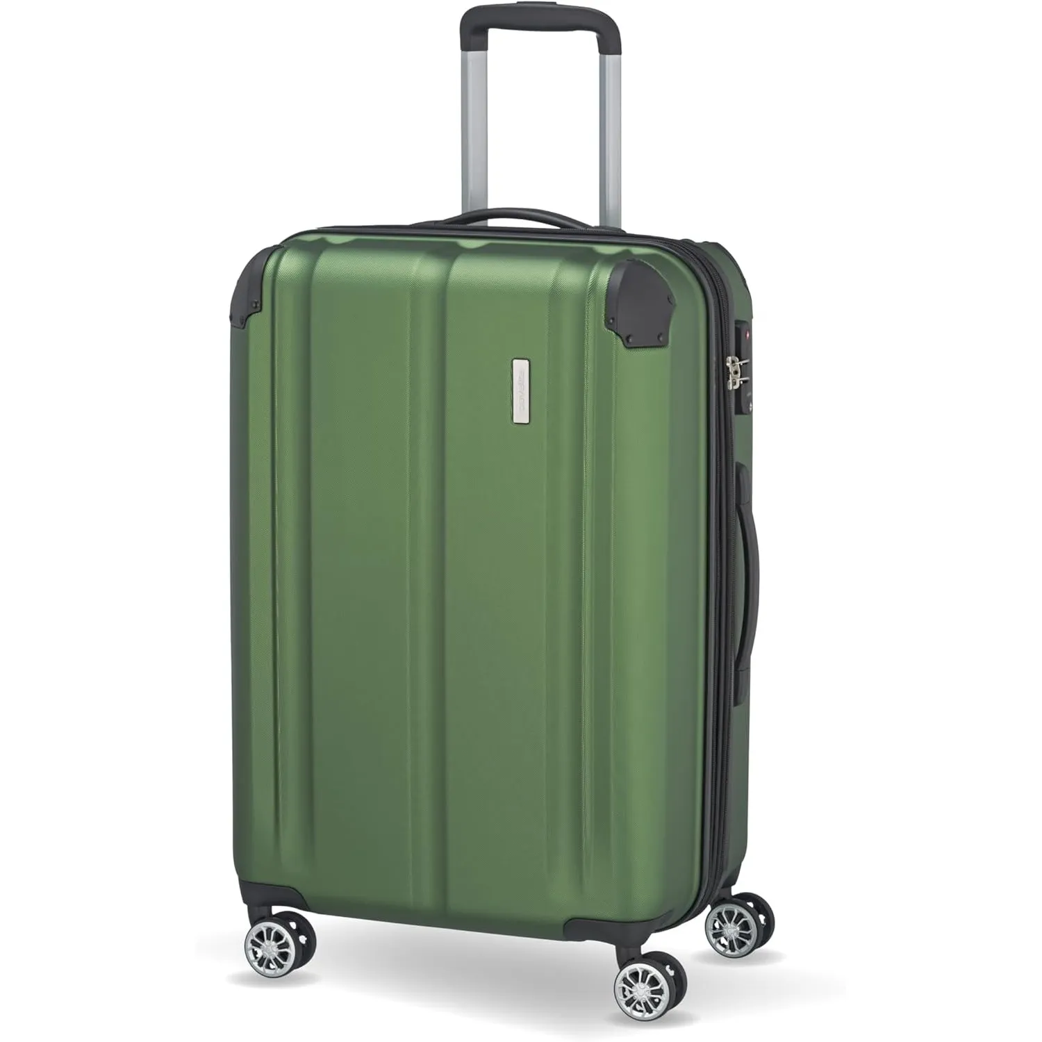 Travelite Hartschalenkoffer mittelgroß, erweiterbar, 4 Rollen, City, Trolley mit kratzfester Oberfläche, TSA Schloss, D…