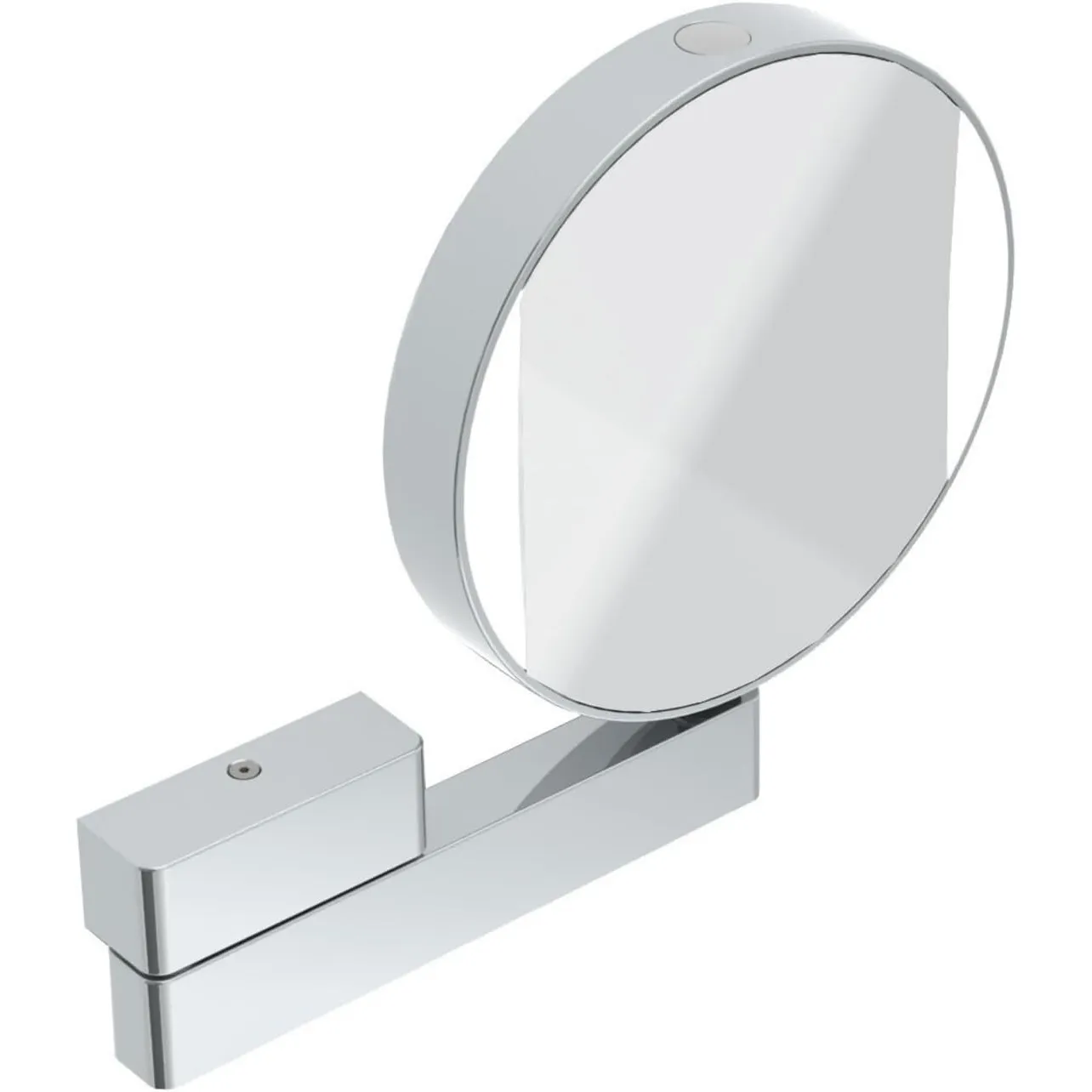 Emco Universal LED Kosmetik- und Rasierspiegel am Flexarm, runder Kosmetikspiegel mit Beleuchtung zur Wandmontage, Verg…