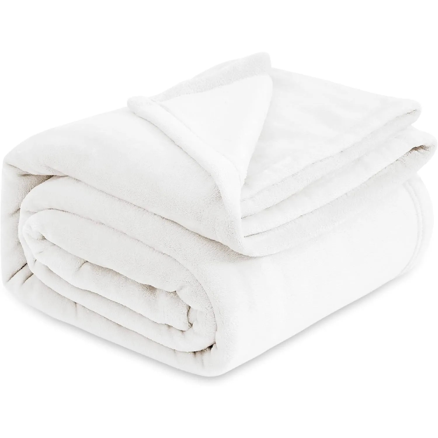 BEDSURE Kuscheldecke Flauschig Decke Fleecedecke - 230x270cm, Weiß