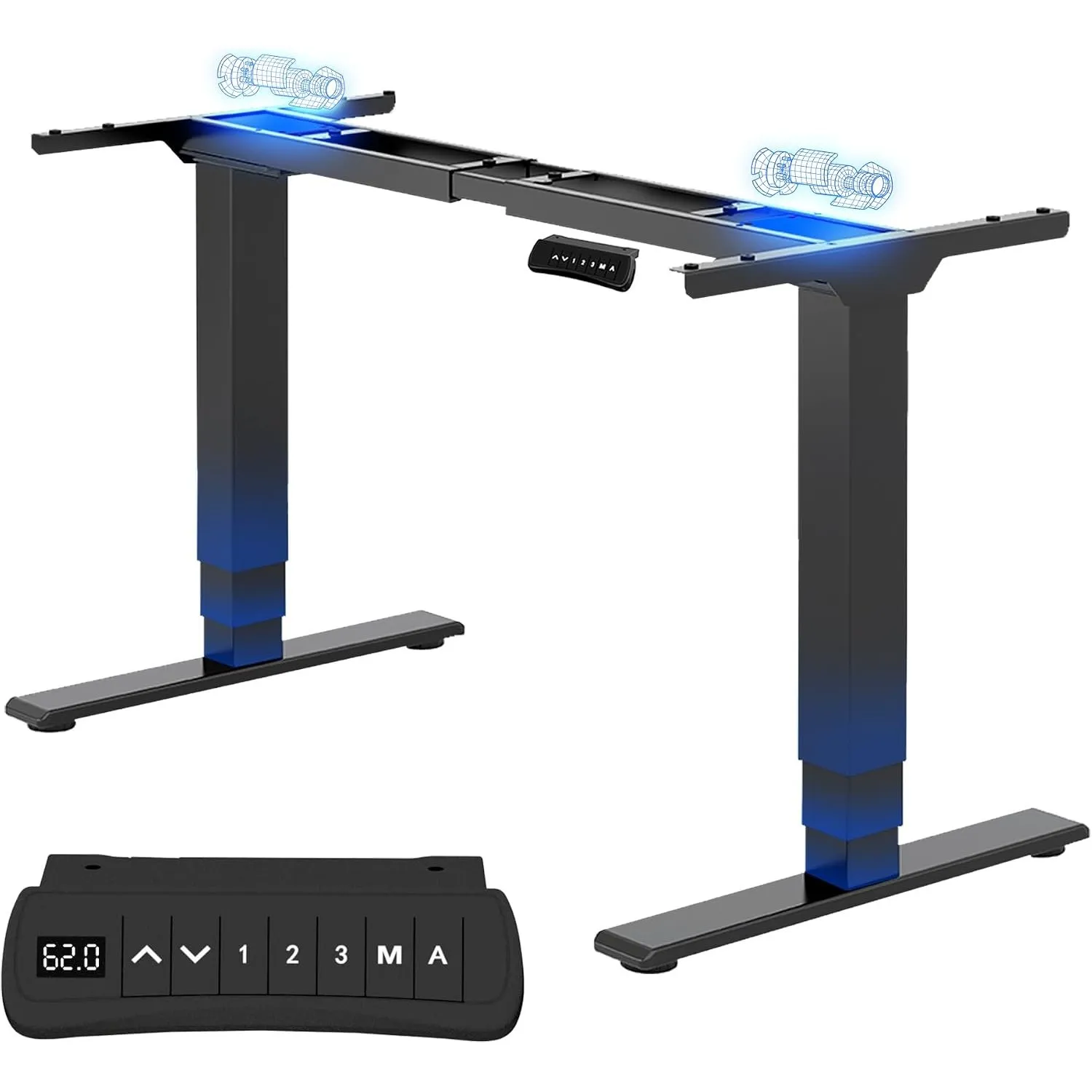 FLEXISPOT Höhenverstellbarer Schreibtisch Tischgestell,Doppelmotor&3-stufig