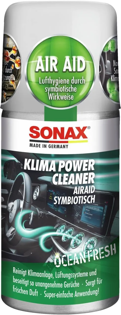 SONAX KlimaPowerCleaner AirAid symbiotisch Ocean-Fresh (100 ml) sorgt schnell und einfach für langanhaltende Lufthygien…