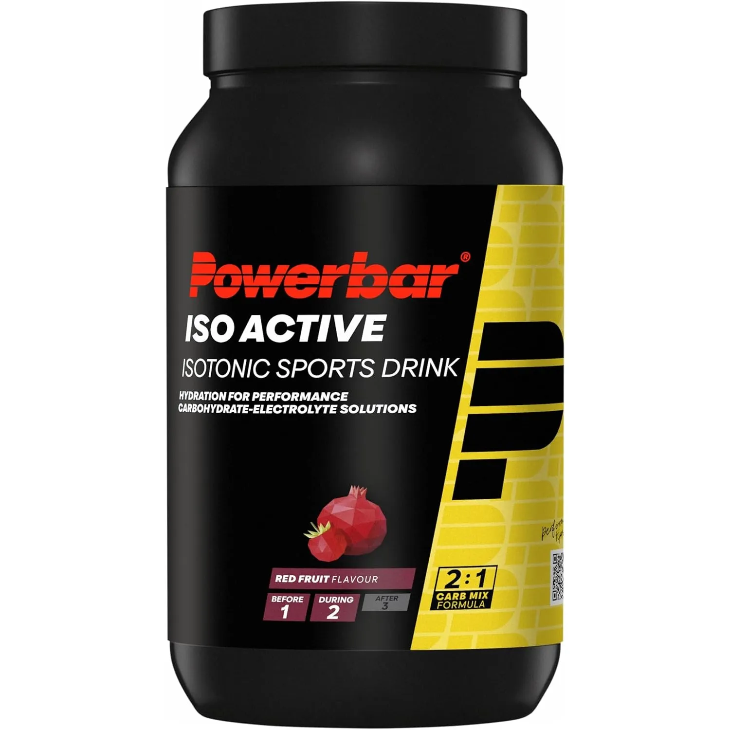 Powerbar - Isoactive - Red Fruit - 1320g - Isotonisches Sportgetränk - 5 Elektrolyte