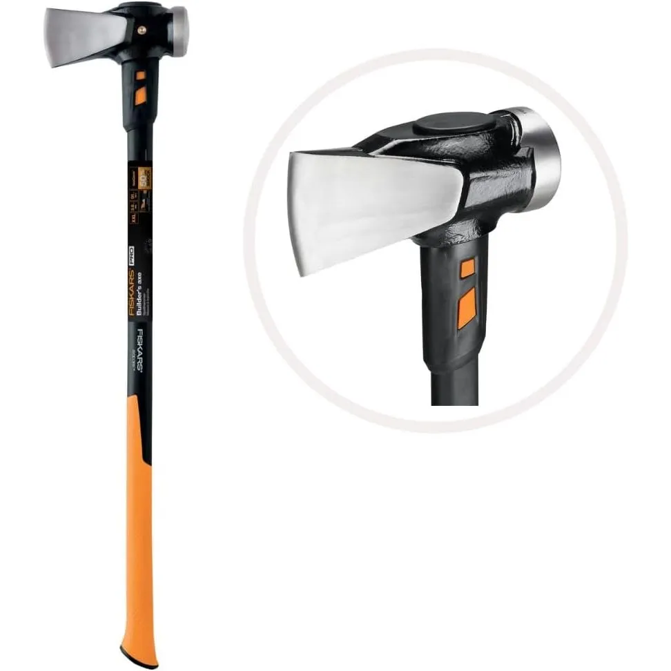 Fiskars Spaltaxt IsoCore XXL zum Spalten von Stammstücken oder zum Eintreiben von Keilen, Länge: 92 cm, Kopfgewicht: 3,…