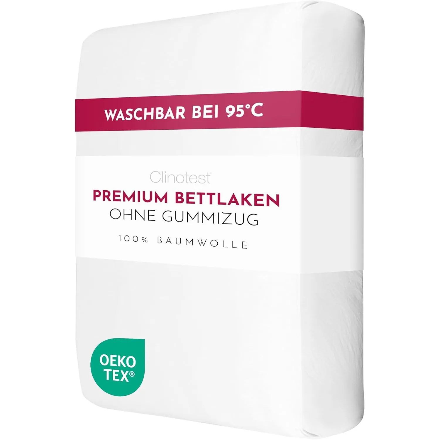 Clinotest 100x200 cm Bettlaken ohne Gummizug, 170 g/m², Premium Flachbettlaken aus 100% Baumwolle, Soft & atmungsaktiv,…