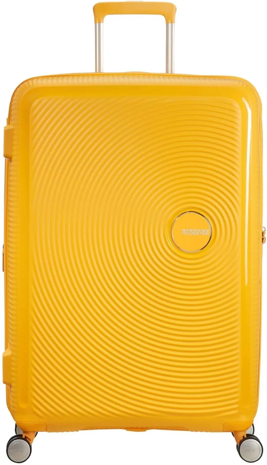 American Tourister Soundbox - Spinner L Erweiterbar Koffer, 77 cm, 97/110 L, Gelb (Golden Yellow)