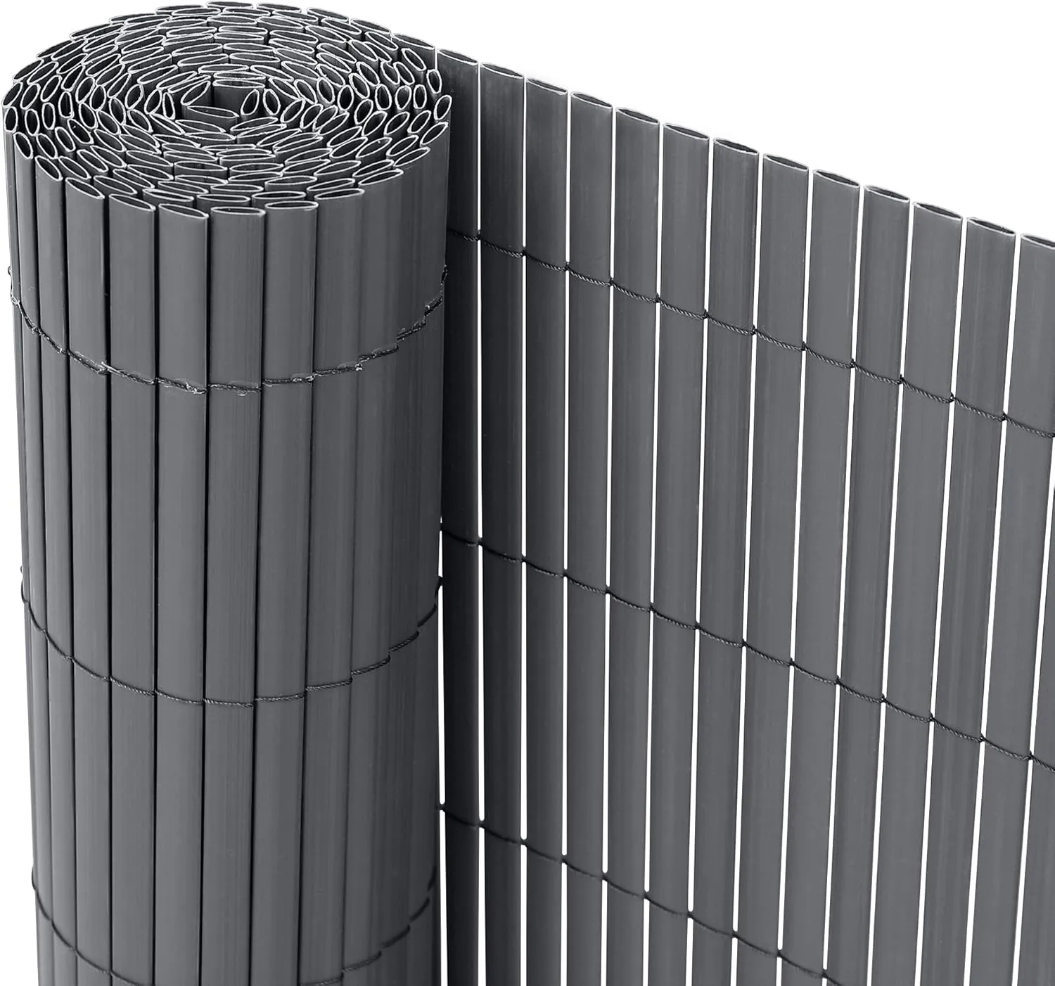 Ribelli® PVC Sichtschutzmatte Sichtschutzzaun Sichtschutz Zaun Balkon Windschutz (120 x 1000 cm, Anthrazit)