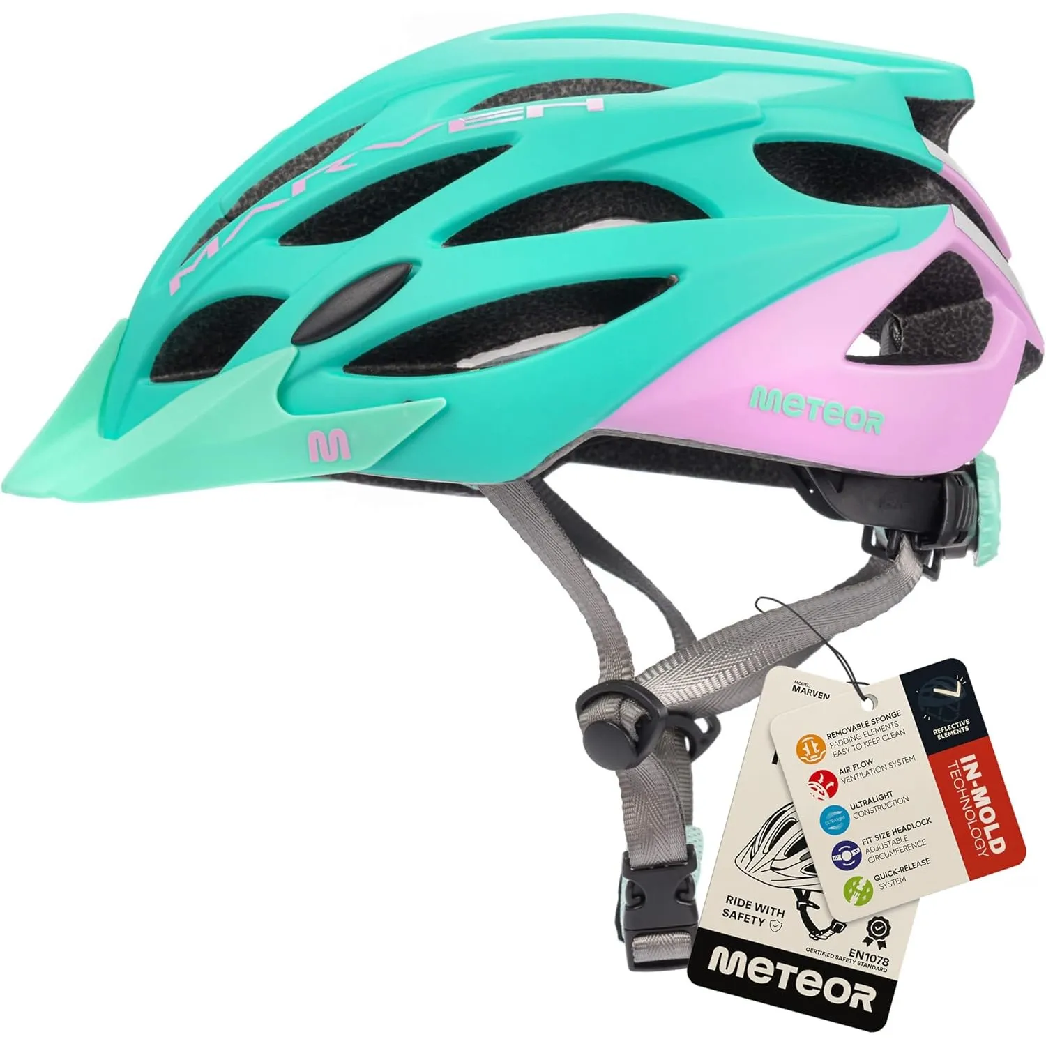 meteor® Marven Fahrradhelm Herren Damen Kinder-Helm MTB rollerhelm mädchen kinderfahrradhelm für Downhill rennradhelm M…