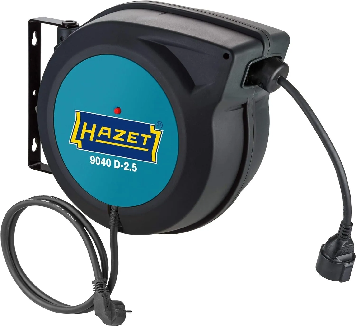 HAZET Kabelaufroller 9040D-2,5 I Leitungslänge: 20 m, Anschlussleitung: 1,5 m, mit "Stop at any point" Funktion I Autom…