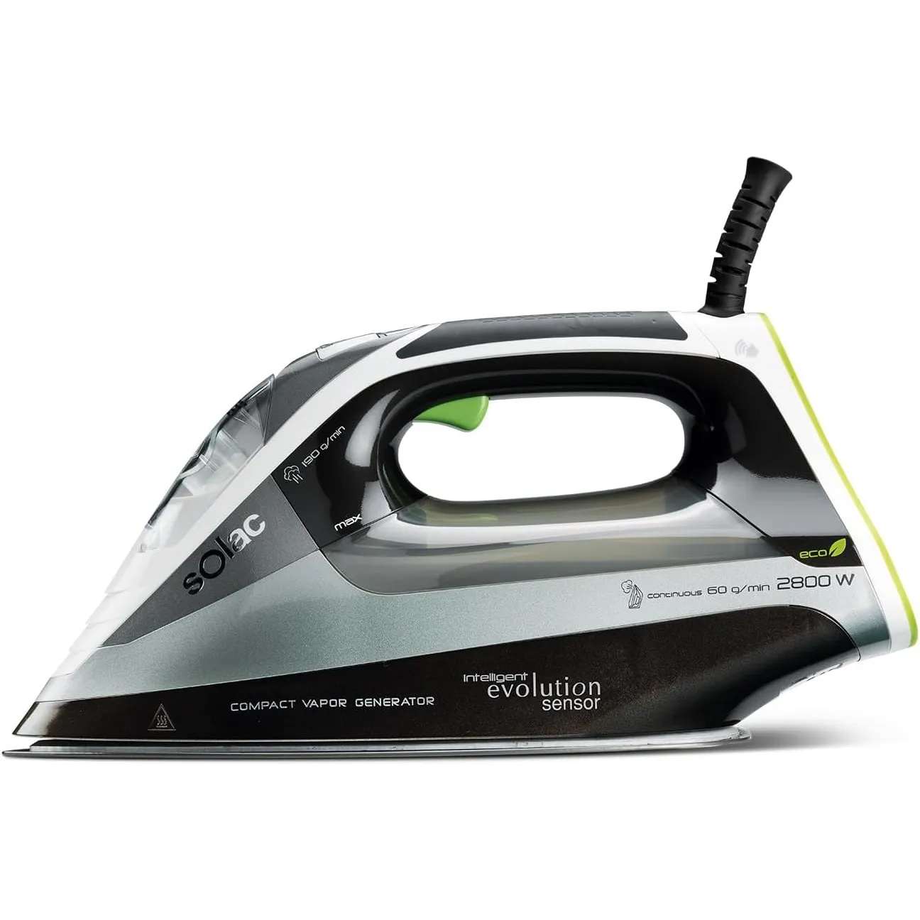 Solac - Dampfbügelstation 2800W, Automatikdampf, 190 g/min, Eco