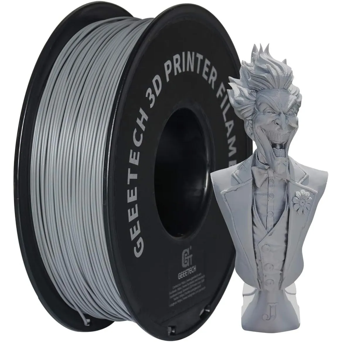 GEEETECH Filament PLA 1.75mm für 3D Drucker 1kg Spool, Grau